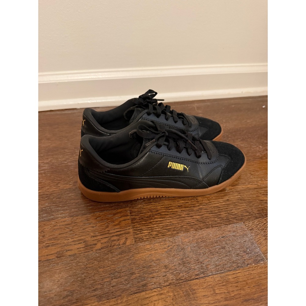 Black on Black Puma Club 5v5 Lux Lace Up Sneakers Sz 9.5M